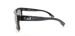 Locs Sunglasses, black with silver tips