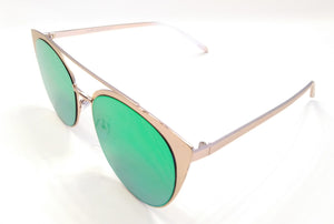 Oversized Metal Cat Eyed Sunglasses