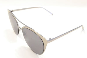 Oversized Metal Cat Eyed Sunglasses