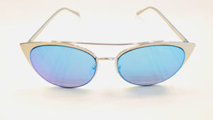 Oversized Metal Cat Eyed Sunglasses